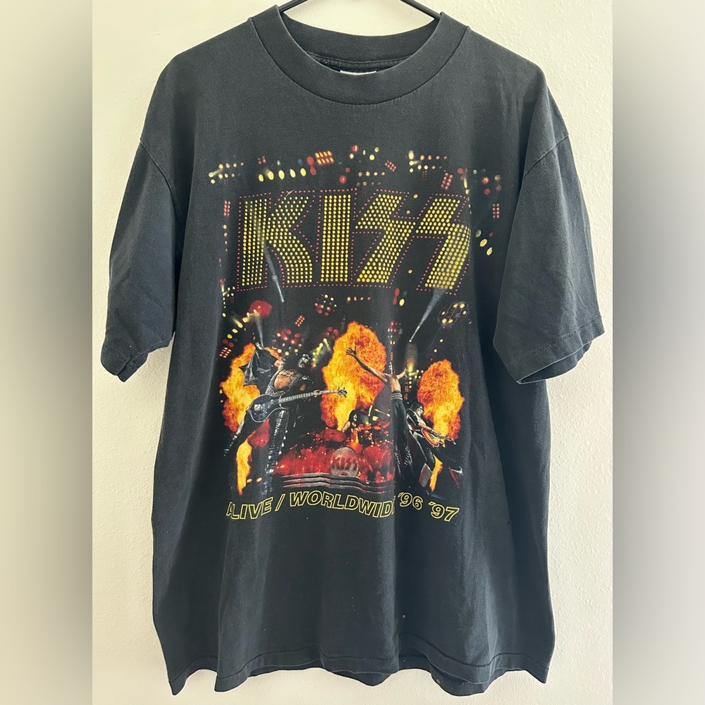 KISS Alive Worldwide 96 97 Tour Authentic All Sport T-shirt Size XL Vintage
